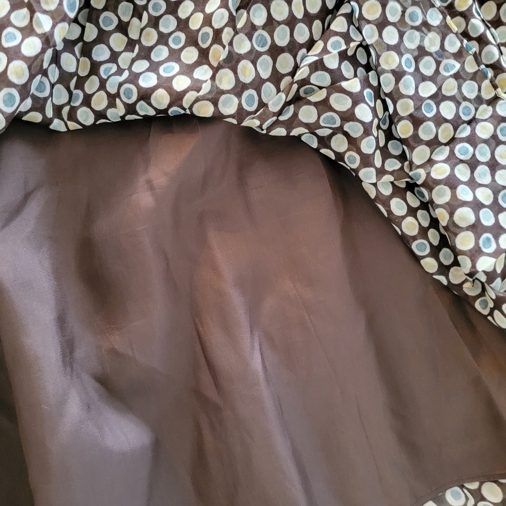 Midi Skirt Quilted Brown Waist ECI New York Size 2 Whimsigoth Boho Chic Retro - Picture 9 of 10